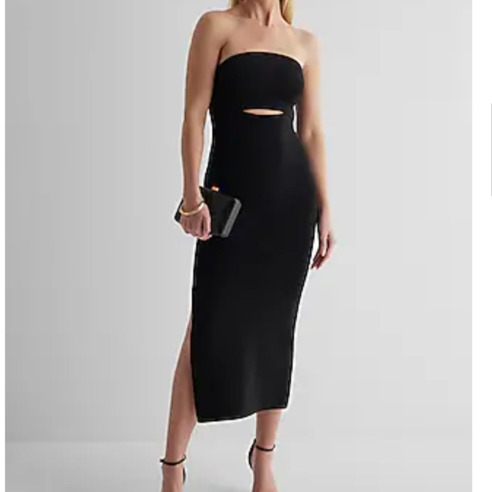 Elegant Black Strapless Dress